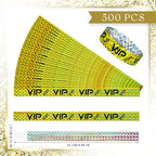 Teling 500 Pack VIP Plastic Wristbands Bracelets Party for Events VIP Custom Wristbands Plastic Bracelets Tear proof Waterproof Wrist Bands Arm Bands for Events Concerts