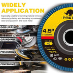 Flap Discs 4 1/2 for Angle Grinder, 12 Pcs Flap Discs 40 Grit, 4.5" x 7/8" High Density Zirconia Type 27 Flap Sanding Disc for Grinding, Rust Removal, Sanding and Finishing - 12 Packs