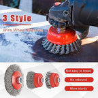 8Pack Wire Wheel Cup Brush Set, Windspeed 3 Inch 4 Inch Cup Brush Knotted for Angle Grinder Wire Wheel for 4 1/2 Angle Grinder for Clean Deep Sanding Heavy Rust, Paint