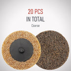 2" SCM Surface Condition Disc, 2 R-Type Super EDG 50MM, Coarse Grade, Premium Non-Woven, 20Pcs