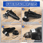 Pneumatic Chamfering Tool, Mini Chamfering Deburring Tool For Metal Beveling Machine Pneumatic Edge Beveler for Metal Trimming, Arc Corner Deburring Linear Beveling Trimming (Black)