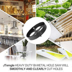9-1/4 Inch Hole Saw with 1/2" Hex Shank Quick Change Arbor, JTemgle Bi-Metal Hole Saw Heavy Duty Hole Cutting Tool for Cornhole Boards, Recessed Lights, Wood, Plastic, Drywall & Soft Metal