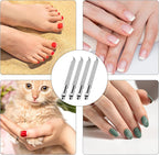 Metal Nail Files for Natural Nails, Mabor 2Pcs Stainless Steel Fingernail File with Pointed Tip Professional Double Sided Curved Filer for Nails Travel with PU Leather Case
