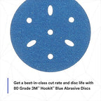 3m 3M-36142 Hookit Blue Abrasive Disc Multi-hole, 3 80 Grade
