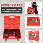 1/4" Socket Set 85 Piece, Metric Shallow/Deep Sockets (4-15mm) and SAE Shallow/Deep Sockets (5/32-9/16), Screwdriver Bit Set, Tool Kit for Home Use and Automotive Repair