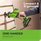 Greenworks 24V Brushless 1" Compact One-Handed Reciprocating Saw (3,000 SPM), Cordless Powered Variable Speed Recip Saw, Battery Not Included