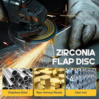 TOLESA Flap Discs 4 1/2 for Angle Grinder, 80 Grit Type 29 Zirconia Grinding Disc for Stainless Steel, Sheet Metal, Cast Iron (24 Pack)