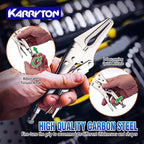 16PCS Locking Pliers Set, Carbon Steel, Fast Release, Curved Jaw, Long Nose, Straight Jaw, U-Shaped,Pinch Off,C-clamp, Chain Clamp, Sheet Metal Clamp w/Multifunction Oxford Tool Bag