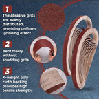 3 Pcs Sanding Belts 4 x 36 Inch 80 Grit Aluminum Oxide Abrasive Sandpaper for Belt Sander Metal Grinding Wood Working Weld Rust Removal