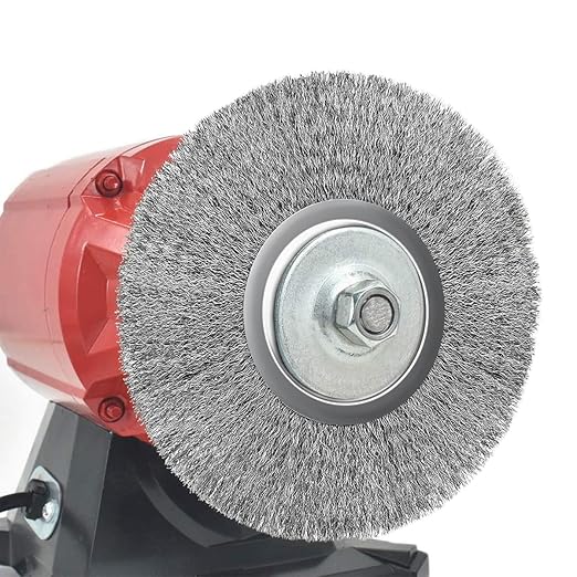 5Pcs 4 Inch Stainless Steel Wire Crimped Wheel Brush with 5/8" Bore for Angle Grinder Derusting Cleaning and Surface Polishing