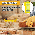 8 Pcs Hanging Bubble Line Level String Tools, Mini Spirit Level for Building Trades, Bricklaying, Tiling, Engineering, Surveying, Metalworking and Measuring