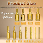 Diamond Hole Saw Tile Drill Bits,Dry/Wet Brazing Drill Hole Saw Kit,11pcs Diamond Core Drill Bit Set for Ceramic, Glass, Tile, Gypsum, Marble, Granite