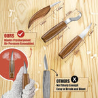 Wood Carving Kit, Whittling Kit for Beginners 17PCS Wood Carving Tools with 3PCS Whittling Knife 9PCS Basswood Blocks & Gloves & Strop Block & Polishing Compound Wood Carving Set Hobbies for Adults