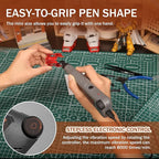 Cordless Pen Sander, Variable Speed and USB Charging with LED Light, Multi-Purpose Power Tool for Sanding, Polishing, Finishing, DIY Crafts