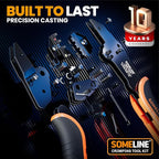 SOMELINE Crimping Tool for Insulated Electrical Wire Connectors Kit, with 21 Sizes PVC Insulated Wire Terminals and 22-10 AWG Ratchet Crimping Pliers – for Automotive & Electrical Repairs