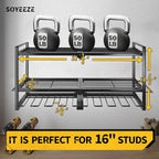 SOYEEZE Power Tool Organizer - 8 Drill & Screwdriver Wall Mount, 3 Layer Storage Rack with Hammer & Plier Holder