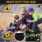Tool Bag 16Inch Heavy Duty 16-Pocket Tool Box Organizer Storage Portable Toolbox Organization with Soft Handle Carrying Garden Toolbag for Father's Day Dad Men Mechanic Small Storage Box