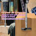 ASNOMY 10 Inch Extra Long Forstner Bit Extension for Adding Over 8-3/4 inches of Drilling Depth to Your 3/8" Round or Hex Shafts Forstner Bit