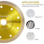 GoYonder 2 Pack 4.5"D115mm Super Thin Diamond Ceramic Saw Blade Porcelain Cutting Blade for Cutting Ceramic Or Porcelain Tile