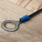ANGSTROM 1/2" Bolt Ring Terminals, Insulated Electrical Crimp Connectors 100pcs (16-14ga Blue)