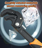 2 PCS 0.55“-2.36”self adjusting pipe wrenches，Grade 45 High Carbon Steel self locking wrench, 14mm-60mm self adjusting wrench (Large size)