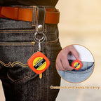 80 Pack Mini Tape Measure Keychains, 3ft/ 1m Functional Small Retractable Measuring Tape Portable Easy Read Pocket Measurement Tape for Birthday Party Favors Engineer Crafter Daily Use(Orange)