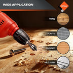 Countersink Drill Bit Set, Countersink Bit, HSS4241 Counter Sink, 82 Degree Countersink 1/4'' 3/8'' 1/2'' 5/8'' 3/4'', 5 Flute Pcs for Wood, Plywood, Plastic, Mild Steel with Aluminum Case