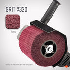 120x100mm Non-Woven Abrasive Flap Wire Drawing Polishing Burnishing Wheel for The Surface Treatment of Metal Products (320 GRIT)