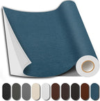 Leather Repair Patch, 17X79 Inch Repair Patch Self Adhesive Waterproof, DIY Large Vinyl Patches for Couches, Furniture, Kitchen Cabinets, Wall （Blue, 17X79 Inch）