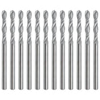 LU&MN 1/8" Solid Carbide Jobber Drill Bits with Straight Shank and 118° Point Angle, Made from Tungsten Carbide Material,12-Pieces