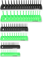 OEMTOOLS 22233 Tool Storage Organizer for SAE and Metric Socket, 6PC Socket Organizers for 1/4", 3/8", and 1/2" Drive Sockets, Optimize Toolbox Organization