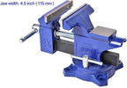 Rolin Vise Bench Vise 4-1/2 Inch With 240 Degree Swivel Base Clamp Tools Home Vises Rotation Base