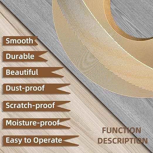 GSCIT Club Birch Edge Banding, 1/2 inch x 250ft roll of Veneer Edge Banding Preglued Flexible, Real Wood Tape Banding