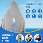 3 Pack Cooling Hoodie Towels for Neck and Face, UPF 50 Sun Protection & Instant Cooling, Ice Towels for Hot Weather, Soft Breathable Towel for Sport, Work Out, Gym, Camping & More Activities