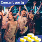 500 Pcs Yellow Paper Wristbands for Events Waterproof Neon Wrist Bands Adhesive Concert Identification Wristbands Hand Bands for Events (Yellow)