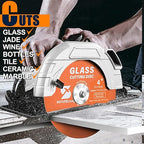 Glass Cutting Disc 4 Inch (5PCS) for Angle Grinder with 7/8" Arbor Hole, 0.039" Ultra-Thin Saw Blade Wheel Polishing Diamond Cutting Disc for Glass, Jade, Wine Bottles, Tile, Ceramic, Marble