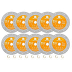 Rock Slab Grinding Disc - 7 inch Glass Cutter Disc 10pcs, Granite Cutting Disc, Diamond Grinder Wheel for Rock Slab, Stone, Tile, Marble, Granite, Glass Diamond Cutting Discs