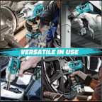 Cordless Impact Wrench 1/2 inch for Makita 18v Battery – Brushless High Torque Impact Driver Gun with 750Ft-lbs Torque, LED Work Light, Ergonomic Design for Heavy-Duty Performance(no battery)