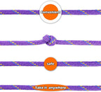 Wellmax Diamond Braid Nylon Rope, 3/8 in X 50 Foot, UV Resistant, High Strength and Weather Resistant - Purple