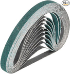 HARFINGTON 3/4 x 20.5 Inch Sanding Belts, 10 Pcs 80 Grit Zirconia Abrasive Belt Sander File Belt for Woodworking, Metal Polishing, Knife Sharpener