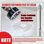 3 Inch Diamond Hole Saw with Pilot Drill Bit, 3" Serrated Brazing Tile Hole Saw Diamond Core Drill Bits with Guiding Bit for Ceramic Porcelain Tile Glass Stone Granite Marble