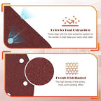 120 Grit Mouse Sander Sandpaper, Jamiikury 5 Hole Detail Sander Sandpaper Palm Sander Paper Mouse Sanding Pads Hook and Loop Sanding Sheets - Pack of 20