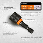 COMOWARE 68Pcs Premium Screwdriver Bit Set, Black Oxide Coated Bits with Dry Anti-Rust Oil, Includes 1", 2", 3-1/2" Bits, 6 Sockets & Magnetic Driver for Drill/Hand Tools, Portable Storage Case