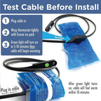 Radiant Solutions Company Intelligent Heat Tape for Water Pipe Freeze Protection - with GlowCap™, Built-in Thermostat, Tape Included, 10-yr Warranty, Heavy-Duty, Self-Regulating, 120V (80 Ft)