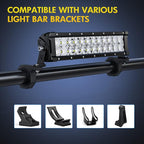 Nilight 4PCS Roll Bar Clamps Mounting Brackets LED Light Mount Clamp Tube Lights Mounts Fit on 2.135" 2.25" 2.375" 2.5" Bull Bars Roof Racks Rolls Cages for ATV UTV Truck