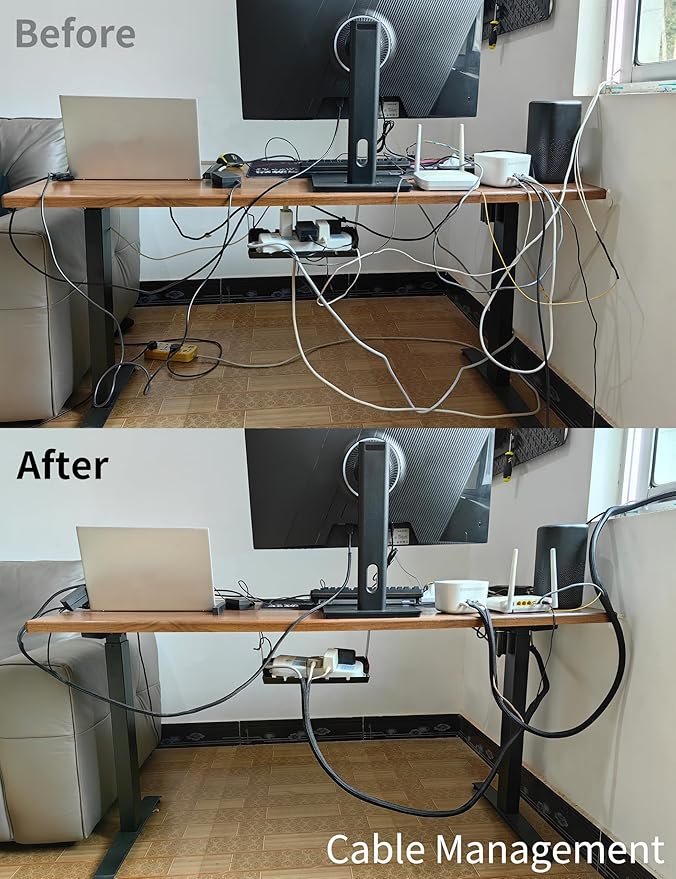 Cable Management Split Wire Loom Sleeve - Cord Hider & Protector for Desk, Pet Chew Proof, Wire Cover Organizer, Flexible Tube for Wires and Cables (3/16 Inch 25FT, Black)