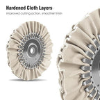 2PCS 8" Airway Buffing Wheel with 5/8" Arbor Flange-Free Hub，White Buffing Wheels for Angle Grinder, Mirror-Like Finishing Polishing Wheel for Aluminum Wheels Stainless Steel Chrome