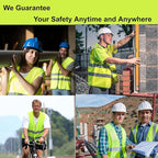 Blue Safety Vests 10 Pack - Reflective High Visibility Construction ANSI Class 2 Work Vests for Men,Woman,Hi Vis Mesh and Neon Silver Strip