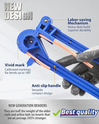 4-in-1 Tube Bender Tubing Brake line Bender for Soft Copper, Aluminum, Metal, Pipe Bender 180° (3/16" 1/4" 5/16" 3/8")