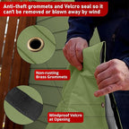 Redford Supply Co. Cold Snap (5°F) Backflow Preventer Insulation Cover, 20"W x 34"H, Pipe Insulation, Water Sprinkler Covers for Outside, Sprinkler Backflow Cover for Winter, Well Pump Bag (Green)